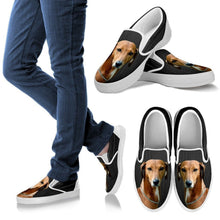 Load image into Gallery viewer, Azawakh Dog Print Slip Ons For Women-Express Shipping