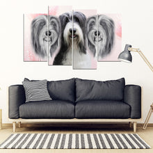Load image into Gallery viewer, Bearded Collie Print-5 Piece Framed Canvas- Free Shipping