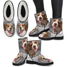 Load image into Gallery viewer, Beagle Print Faux Fur Boots For Women-Free Shipping