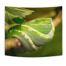 Load image into Gallery viewer, Amazing Green Snake Print Tapestry-Free Shipping