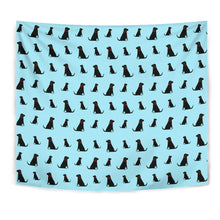 Load image into Gallery viewer, Black Labrador Dog Pattern Print Limited Edition Tapestry-Free Shipping