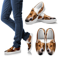 Load image into Gallery viewer, American Foxhound Print Slip Ons For Women- Express Shipping