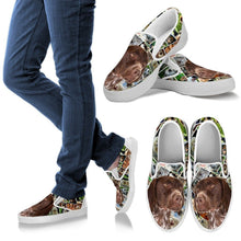 Load image into Gallery viewer, Amazing German Shorthaired Pointer Dog Print Slip Ons For Women-Express Shipping