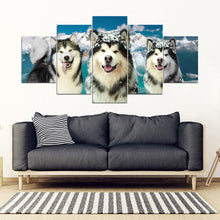 Load image into Gallery viewer, Alaskan Malamute Print- Piece Framed Canvas- Free Shipping