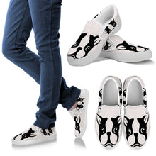 Load image into Gallery viewer, Boston Terrier Dog Print Slip Ons For Women-Free Shipping