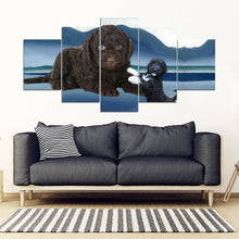 Load image into Gallery viewer, Barbet Dog2 Print-5 Piece Framed Canvas- Free Shipping