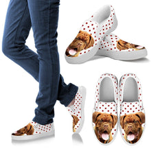 Load image into Gallery viewer, Bordeaux Mastiff (Dogue de Bordeaux) Print Slip Ons For Women- Express Shipping