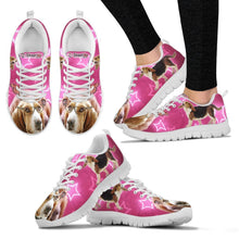 Load image into Gallery viewer, Basset Hound on Pink Print Running Shoes For Women- Free Shipping