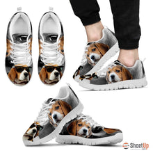 Load image into Gallery viewer, Beagle Dog With Glasses Print Running Shoe (Men)- Free Shipping