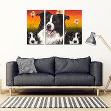 Load image into Gallery viewer, Border Collie Print-5 Piece Framed Canvas- Free Shipping