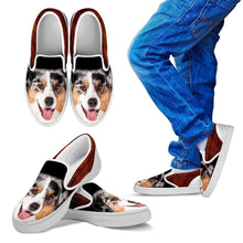 Load image into Gallery viewer, American Shepherd Print Slip Ons For Kids- Express Shipping