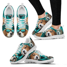 Load image into Gallery viewer, Beagle Dog On Deep Skyblue Print Running Shoes For Women- Free Shipping