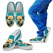 Load image into Gallery viewer, Border Terrier Print Slip Ons For Kids-Express Shipping