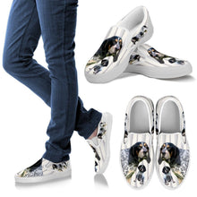 Load image into Gallery viewer, Bluetick Coonhound Print Slip Ons For Women-Express Shipping