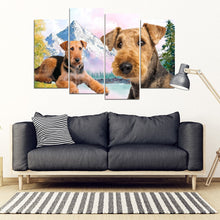 Load image into Gallery viewer, Airedale Terrier Print- Piece Framed Canvas- Free Shipping