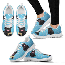 Load image into Gallery viewer, Amazing Black Brussels Griffon (Griffon Bruxellois)  Dog Bone Print Running Shoes For Women-Free Shipping-For 24 Hours Only