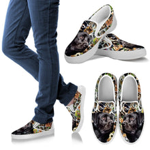 Load image into Gallery viewer, Amazing Black Labrador Print Slip Ons For Women-Express Shipping