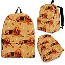 Load image into Gallery viewer, Bloodhound Dog Print Backpack-Express Shipping
