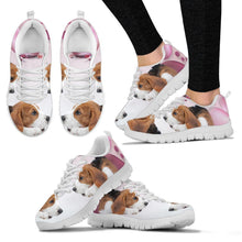 Load image into Gallery viewer, Beagle Pink White Print Running Shoes For Women-Free Shipping