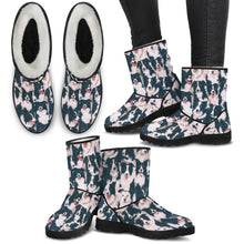 Load image into Gallery viewer, Border Collie Print Faux Fur Boots For Women-Free Shipping