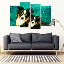 Load image into Gallery viewer, Australian Shepherd Print 5 Piece Framed Canvas- Free Shipping