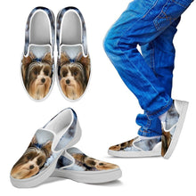 Load image into Gallery viewer, Biewer Terrier Print Slip Ons For Kids- Express Shipping