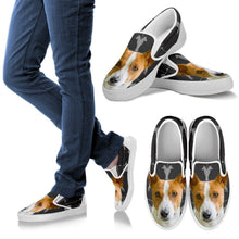 Load image into Gallery viewer, Basenji Print Slip Ons For Women- Express Shipping