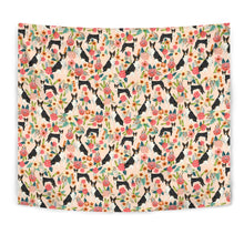 Load image into Gallery viewer, Basenji Dog Floral Print Tapestry-Free Shipping