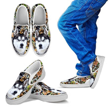 Load image into Gallery viewer, Amazing Siberian Husky Dog Print Slip Ons For Kids-Express Shipping