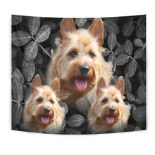 Load image into Gallery viewer, Australian Terrier On Black Print Tapestry-Free Shipping
