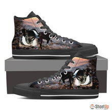 Load image into Gallery viewer, Boston Terrier Dog Print High Top Canvas Shoes For Women- Free Shipping