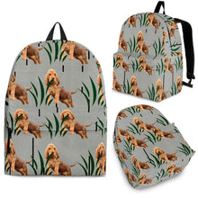 Load image into Gallery viewer, Bloodhound Dog Print Backpack-Express Shipping