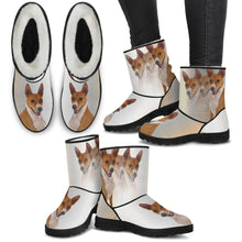 Load image into Gallery viewer, Basenji Print Faux Fur Boots For Women-Free Shipping