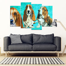 Load image into Gallery viewer, Basset Hound 5 Piece Framed Canvas- Free Shipping