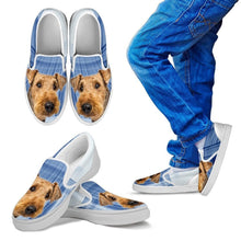 Load image into Gallery viewer, Airedale Terrier Print Slip Ons For Kids- Express Shipping