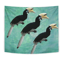 Load image into Gallery viewer, African Pied Hornbill Bird Print Tapestry-Free Shipping