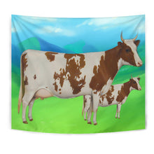Load image into Gallery viewer, Ayrshire Cattle (Cow) Print Tapestry-Free Shipping