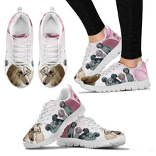 Load image into Gallery viewer, Afghan Hound Pink White Print Running Shoes For Women-Free Shipping