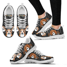 Load image into Gallery viewer, Beagle On Black-Women's Running Shoes-Free Shipping