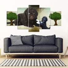 Load image into Gallery viewer, Barbet Dog Print-5 Piece Framed Canvas- Free Shipping