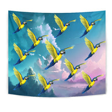 Load image into Gallery viewer, Blue And Yellow Macaw Parrot Print Tapestry-Free Shipping