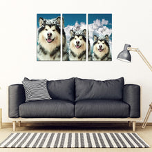 Load image into Gallery viewer, Alaskan Malamute Print- Piece Framed Canvas- Free Shipping