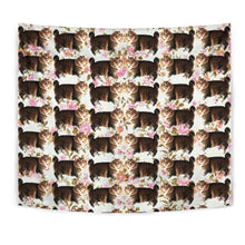 Load image into Gallery viewer, American Bobtail Cat Floral Print Tapestry-Free Shipping