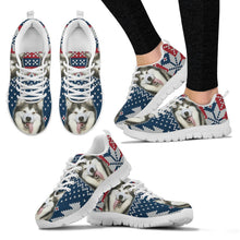 Load image into Gallery viewer, Alaskan Malamute Christmas Running Shoes For Women- Free Shipping