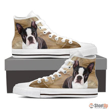 Load image into Gallery viewer, Boston Terrier Dog-Women's High Top Canvas Shoes-Free Shipping