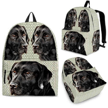 Load image into Gallery viewer, Black Labrador Print BackPack - Express Shipping