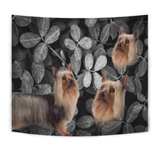 Load image into Gallery viewer, Australian Silky Terrier On Black Print Tapestry-Free Shipping