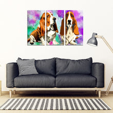 Load image into Gallery viewer, Basset Hound 5 Piece Framed Canvas- Free Shipping