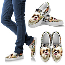 Load image into Gallery viewer, Amazing Shih Tzu Dog Print Slip Ons For Women-Express Shipping