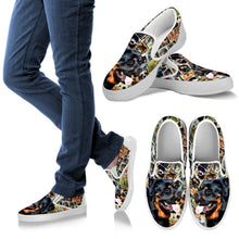 Load image into Gallery viewer, Amazing Rottweiler Dog Print Slip Ons For Women-Express Shipping